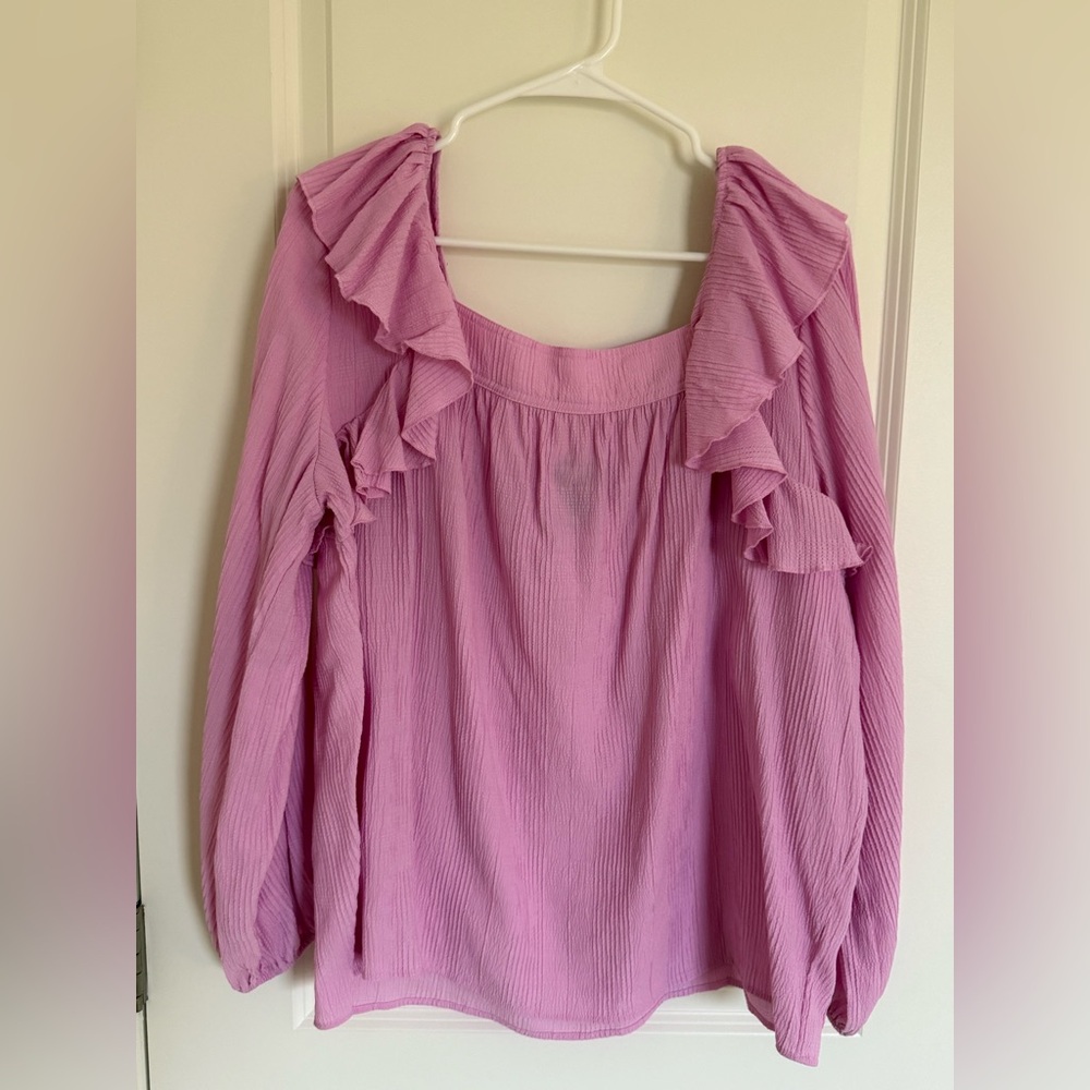 NWOT Pink Ruffled Women's Top